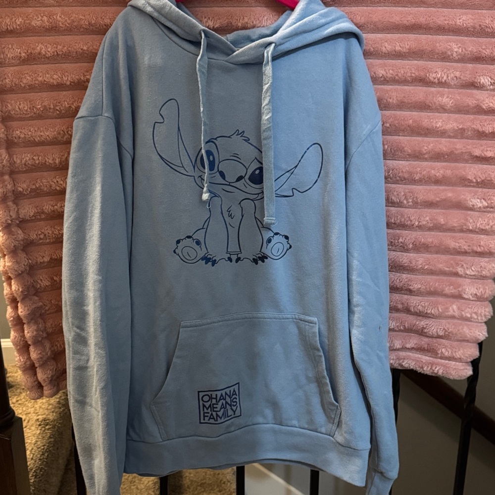 Blue Hoodie with Cartoon Character